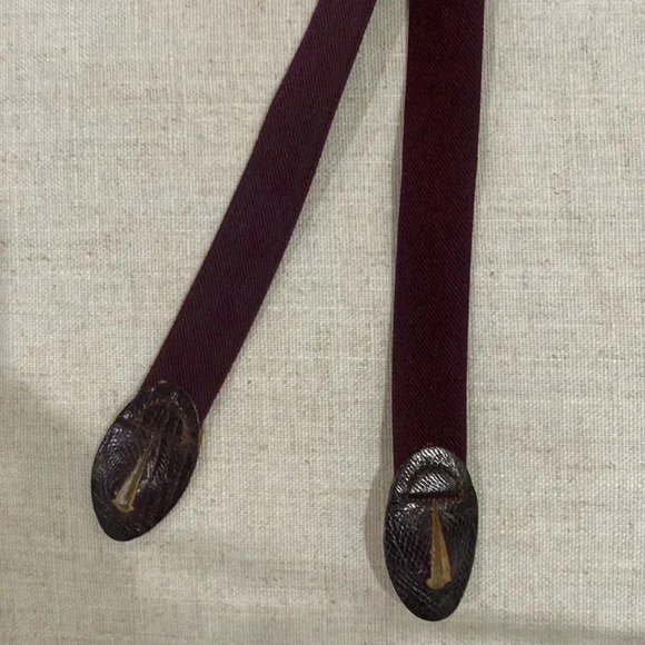 Vintage Martin Dingman Suspenders - Leather Tabs, Gold brass Adjustments - Picture 7 of 8